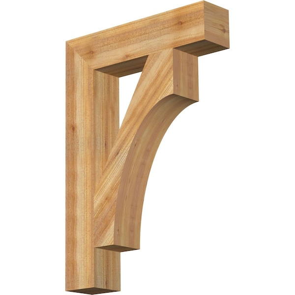 Ekena Millwork Westlake Block Rough Sawn Bracket, Western Red Cedar, 6"W x 28"D x 40"H BKT06X28X40WTL05RWR - main